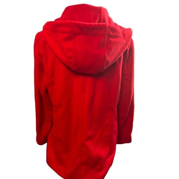 J. Jill Women's Red Wool Blend Hooded Coat Size S - Picture 3 of 9